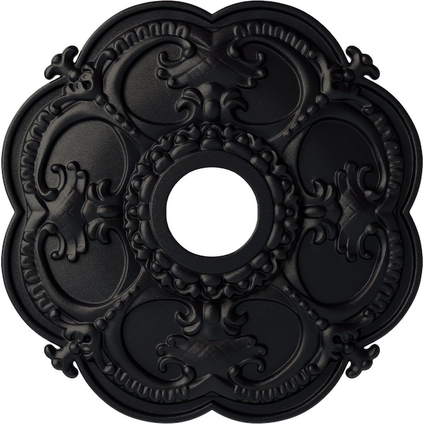 Ekena Millwork Rotherham Ceiling Medallion (Fits Canopies up to 3 1/2"), 18"OD x 3 1/2"ID x 1 1/2"P, Steel Gray CM17ROSGS - main